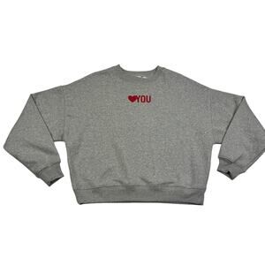 GAP Dolman Sleeve Drop Shoulder Soft Love You Logo Sweatshirt Women's Size XS